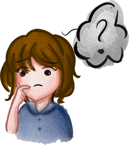 Thinking Girl Illustration